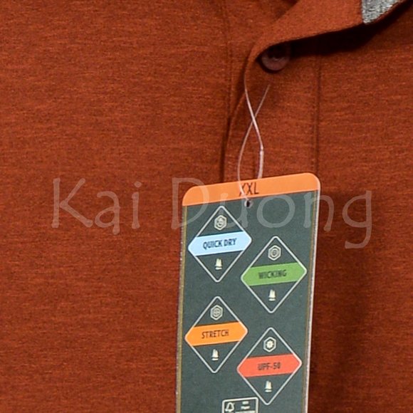 G.H. Bass Men's Jersey‎ Polo RED - Picture 3 of 4